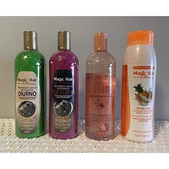 Magic Hair Therapy Diurno Nocturno Shampoo BOOM y Acondicionador Banana & Piña